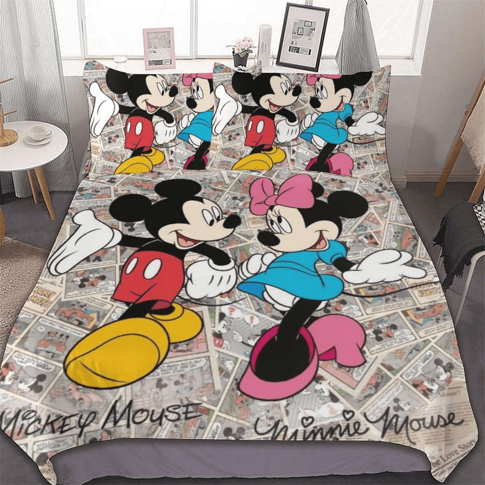 Minnie Bedding Set DN MM And Minnie Holding Hands Comic Duvet Covers