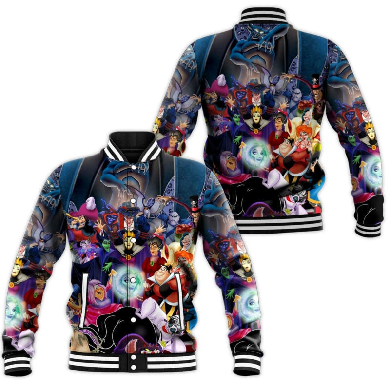 Villains Cruella Maleficent Ursula Baseball Jacket