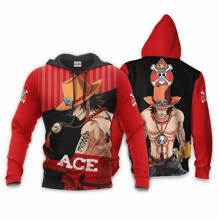 Portgas D Ace One Piece  3d Hoodie Zip Hoodie