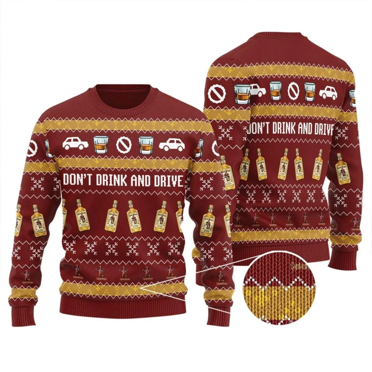 Caption Morgan Don’t Drink And Drive Ugly Christmas Sweater