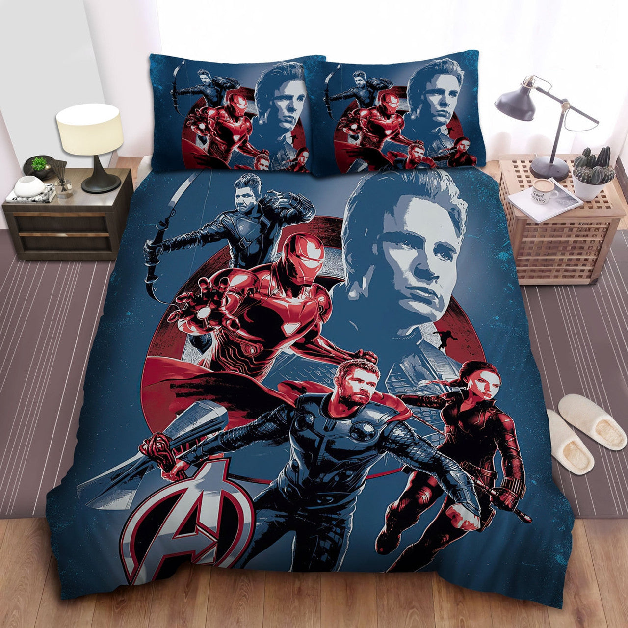 MV Bedding Set The Avengers Digital Artwork Duvet Covers Red