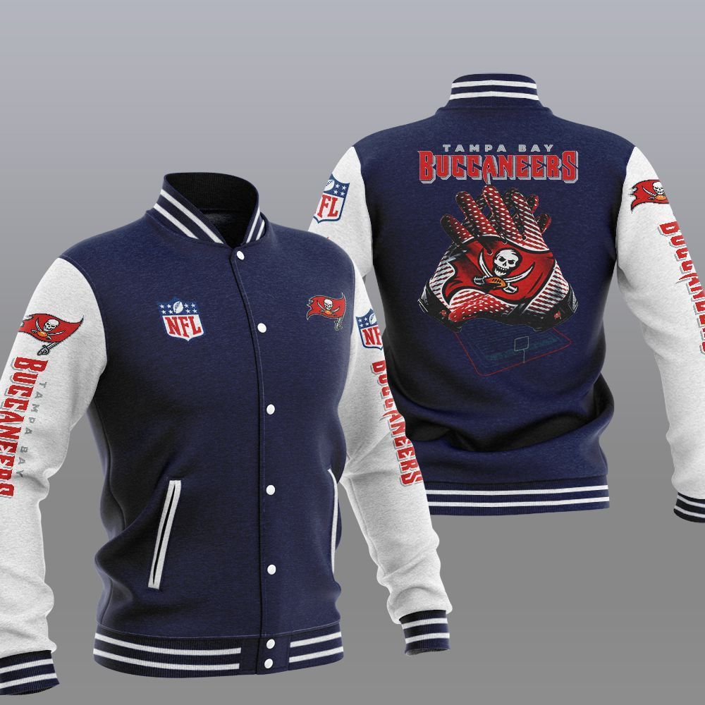 Tampa Bay Buccaneers Navy Blue Baseball Jacket