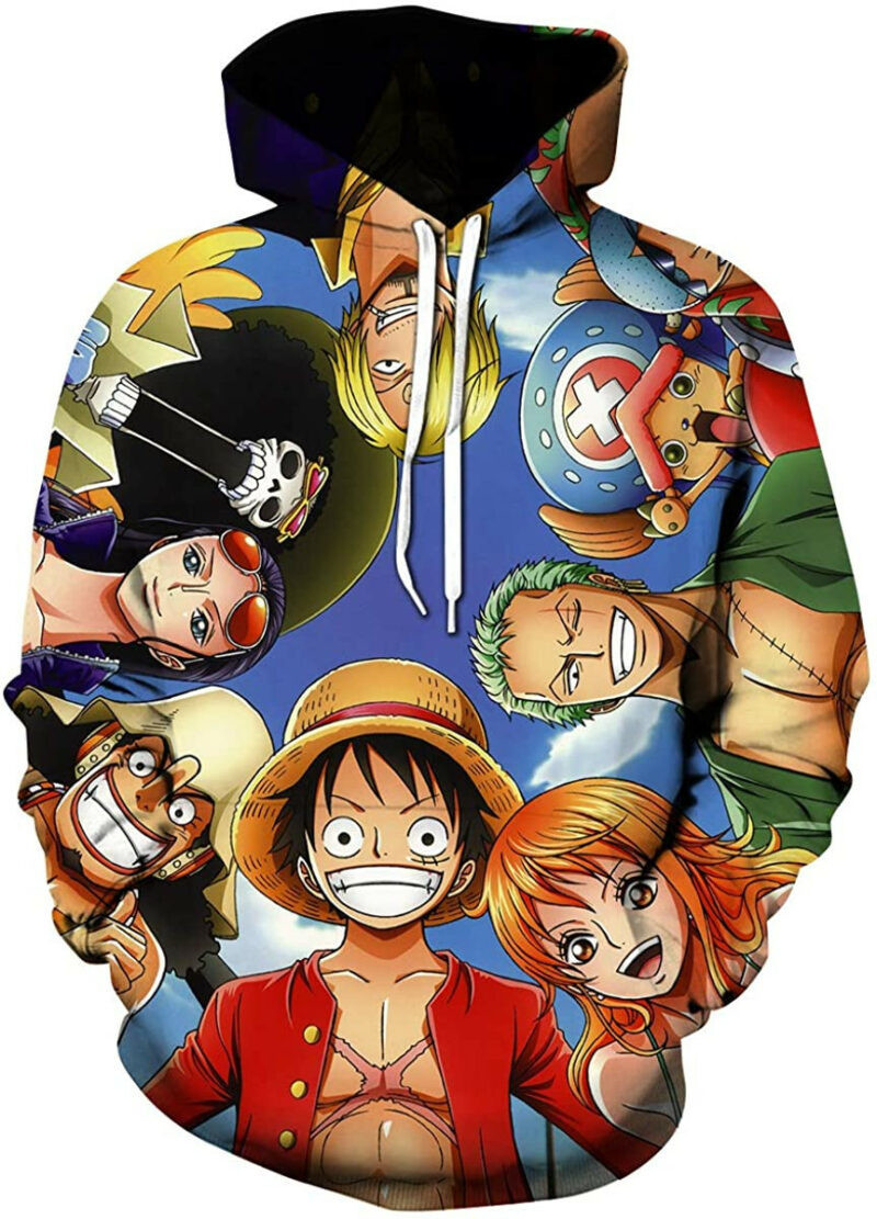 South Africalontse Unisex Anime One Piece 3d Printed Hoodie Luffy Straw Hat Pirates Pullover Sweatshirt Hoodies