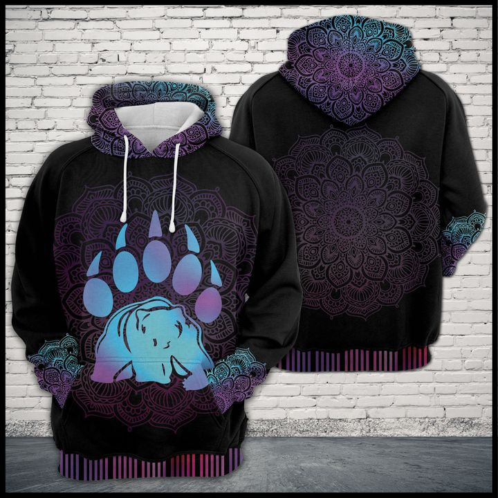 Bear Zen Pattern 3D All Over Print Hoodie & Zip Hoodie
