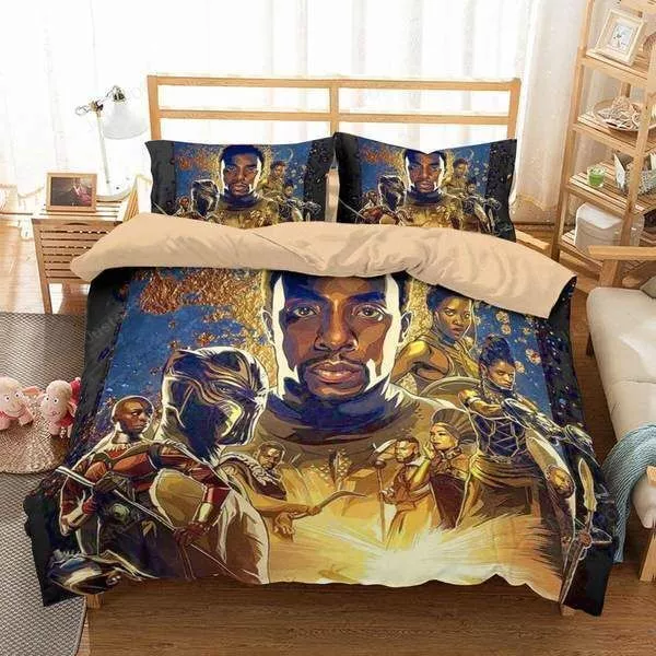 Black Panther Bedding Set MV All Characters Graphic Duvet Covers