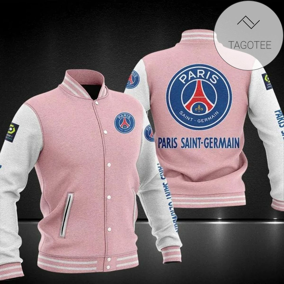 Paris Saint-Germain FC Pink Baseball Jacket