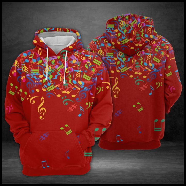 Colorful Music Notes 3D All Over Print Hoodie & Zip Hoodie