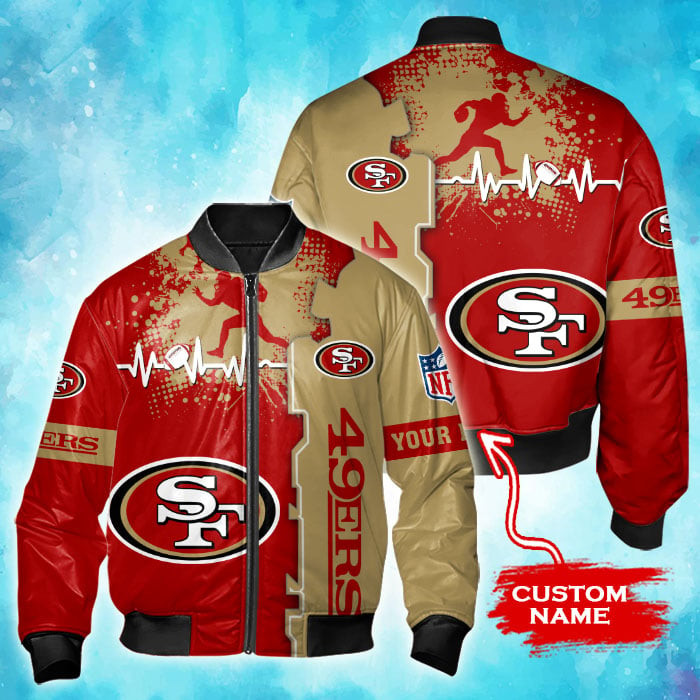 San Francisco 49ers Personalized Thick Bomber Jacket CSBBT169