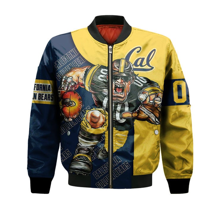 California Golden Bears Custom Text Number Blue Bomber Jacket