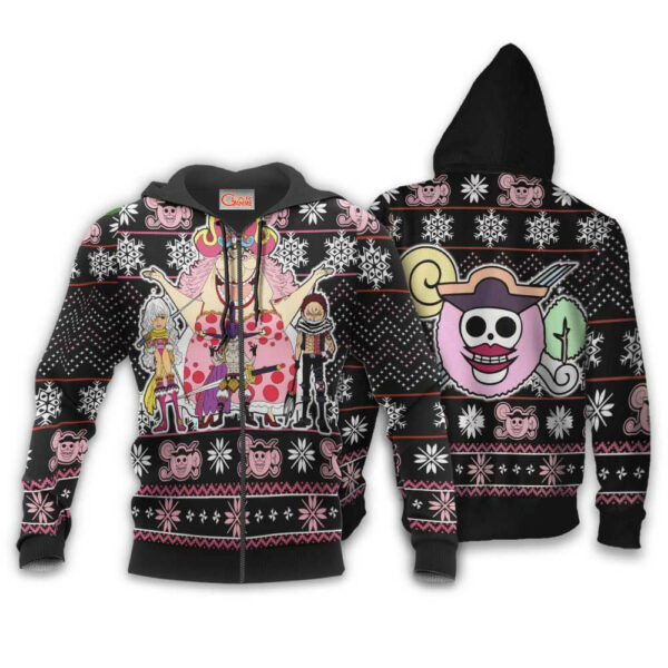 Big Mom Pirates Ugly Christmas Sweater One Piece Anime 1k493 Cartoon Graphic Outfits Aop 3d Hoodie, Zip Hoodie 438
