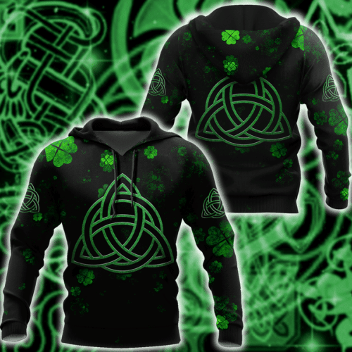 Irish St Patrick Celtic Trinity Knot All Over Print Hoodie