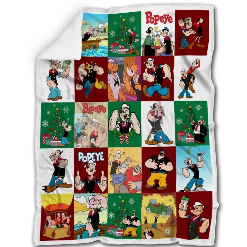 Popeye Fleece Sherpa Blanket