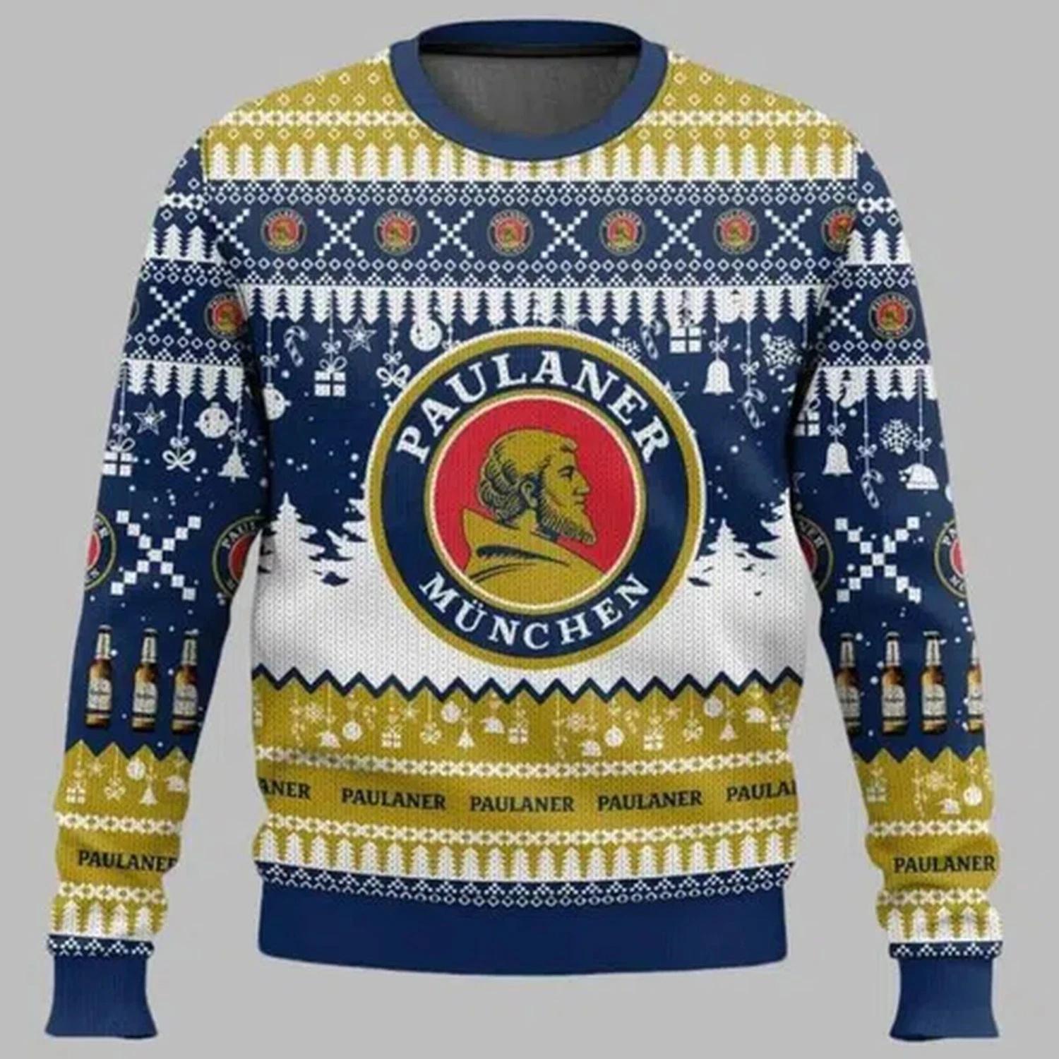 Paulaner German Beer Ugly Christmas Sweater
