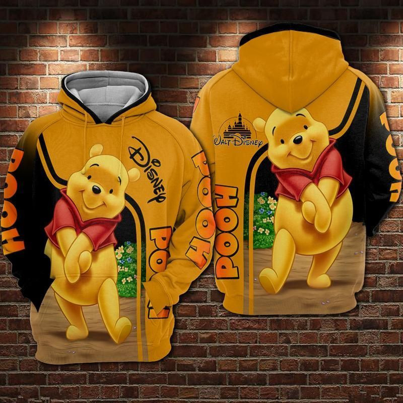 Winnie The Pooh Over Print 3d Hoodie Zip Hoodie 710
