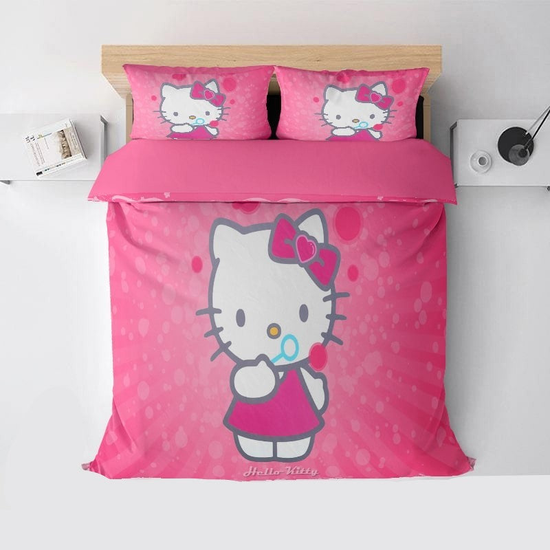 Hello Kitty Bedding Set Hello Kitty Blowing Bubbles Duvet Covers