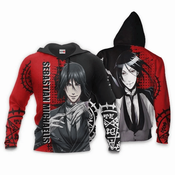 Sebastian Michaelis Black Butler 3d Hoodie Zip Hoodie