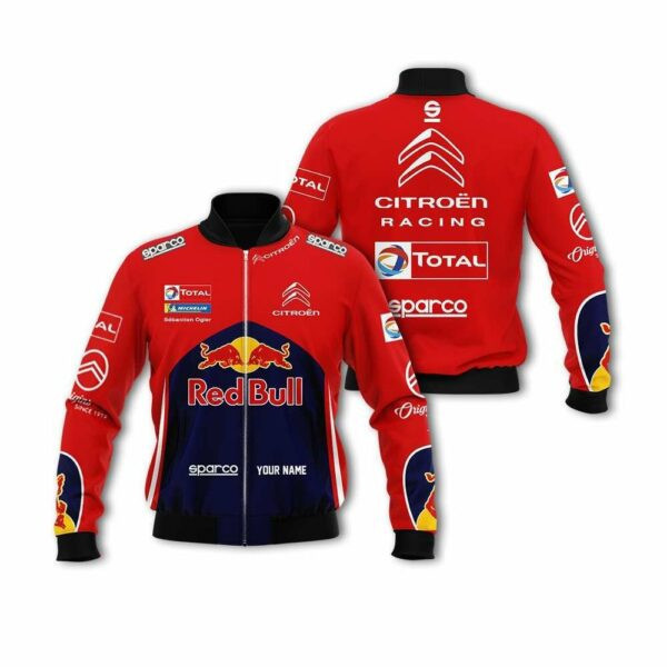 Personalized Citroen World Rally Team Racing Red Bull Bomber Jacket 865 55