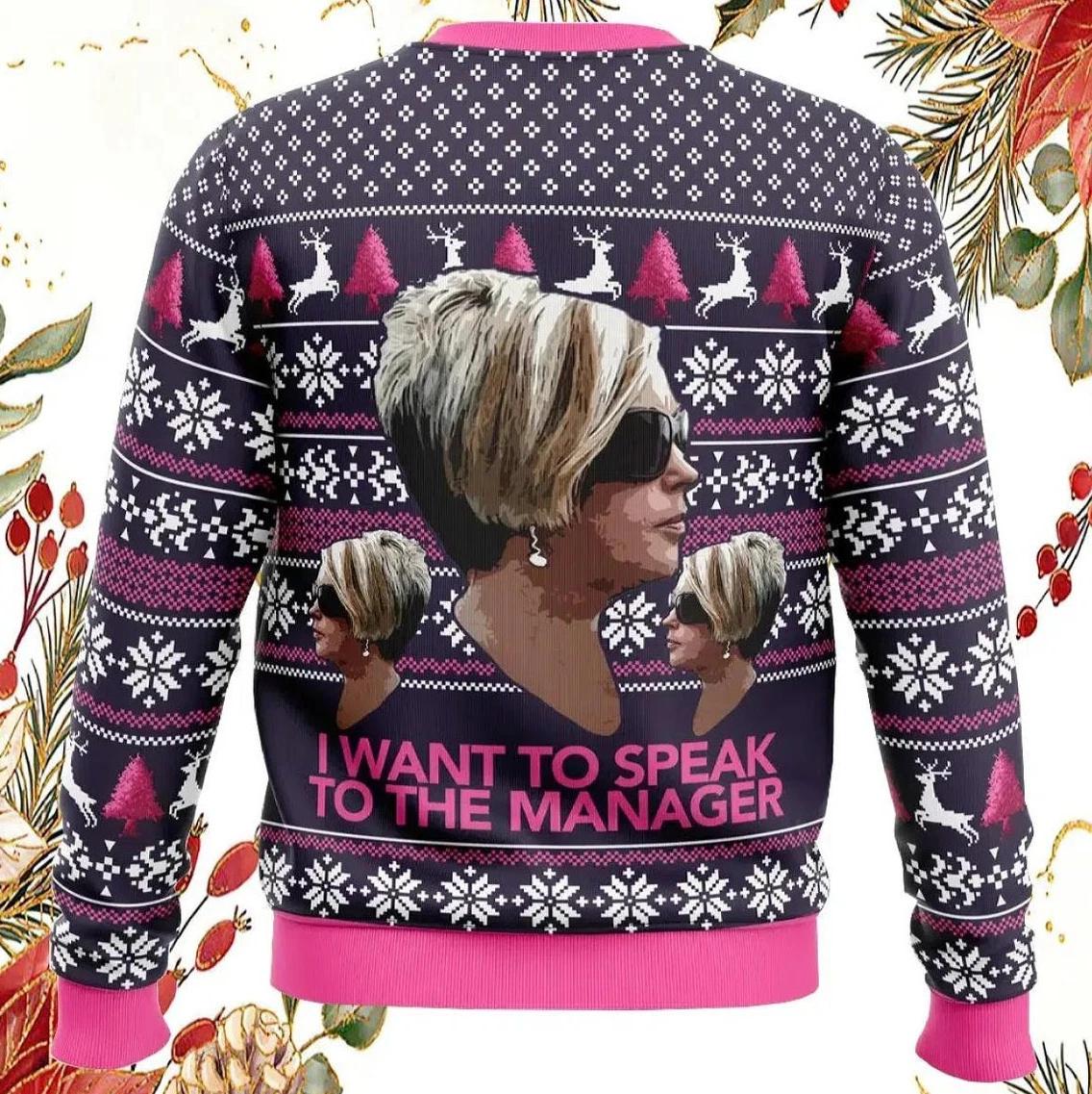 Karen Meme Ugly Christmas Sweater I Want To Speak To The Manager Ugly Christmas Sweater