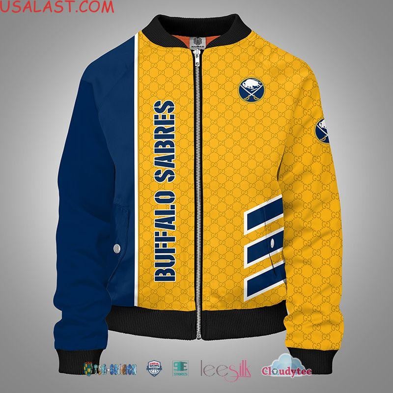 Buffalo Sabres Gold Blue Special Bomber Jacket