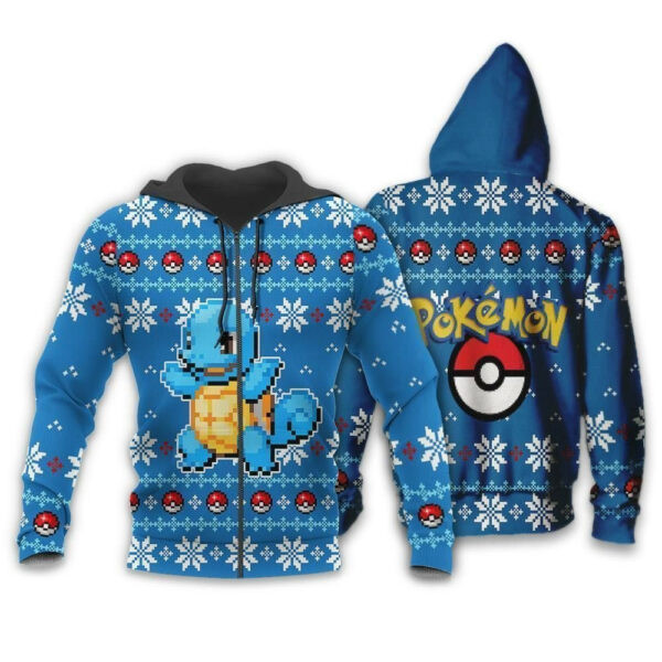 Squirtle Anime Pokemon Ugly Christmas Sweater 1k867 Graphic Outfits Aop 3d Hoodie Zip Hoodie 2647