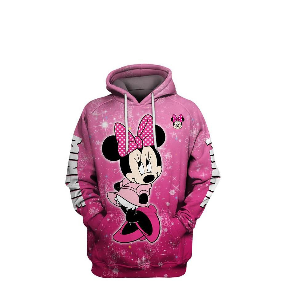 Adorable Minnie Mouse, Cute Minnie Mouse Castle Ver12 All Over Print Hoodie