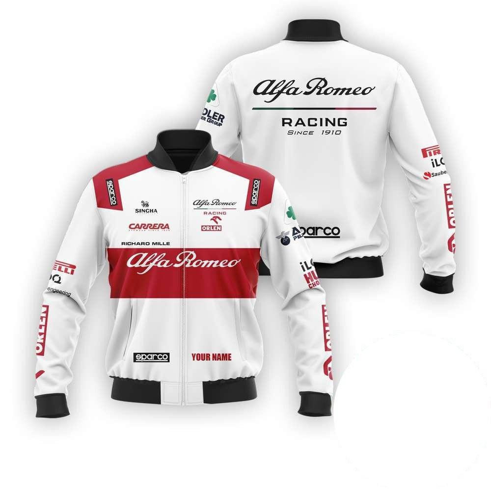 Personalized Alfa Romeo Racing Sparco Bomber Jacket 849