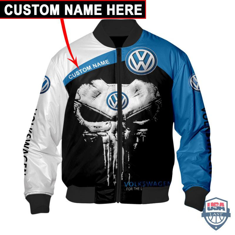 Personalized Volkswagen Punisher Skull Bomber Jacket