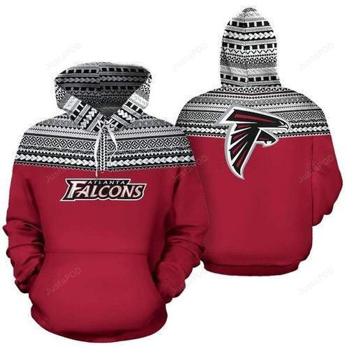 Atlanta Falcons Ncaa Football Maori Tattoo Red 3D All Over Print Hoodie & Zip Hoodie