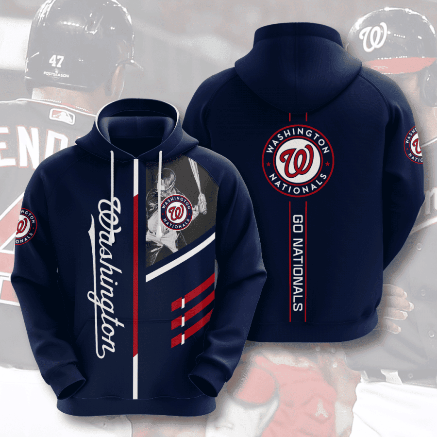 Washington Nationals 3D All Over Print Hoodie & Zip Hoodie