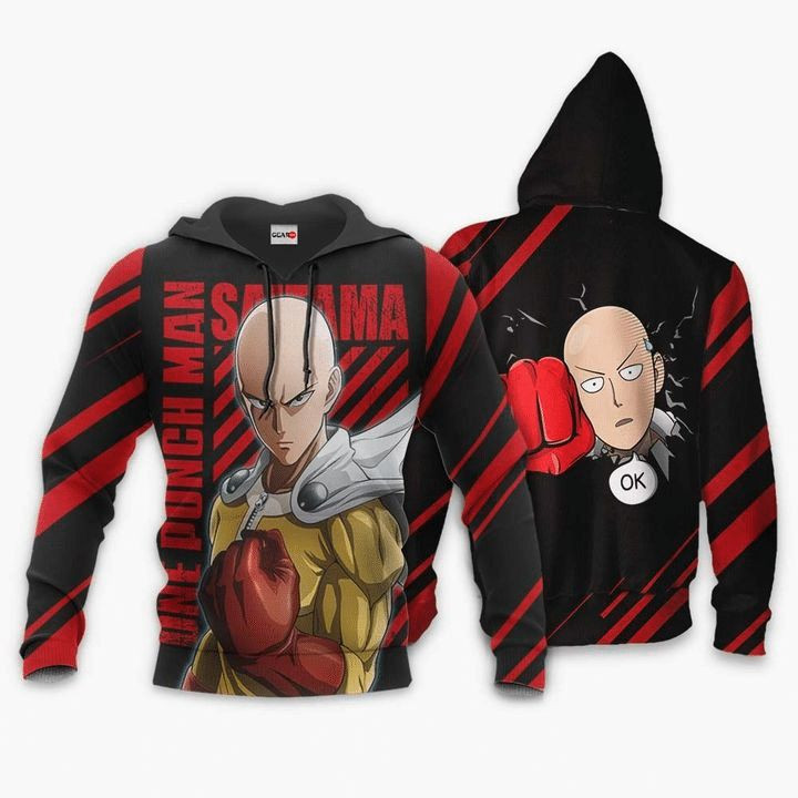 Saitama One Punch Man 3d T Shirt Sweatshirt Zip Hoodie Bomber