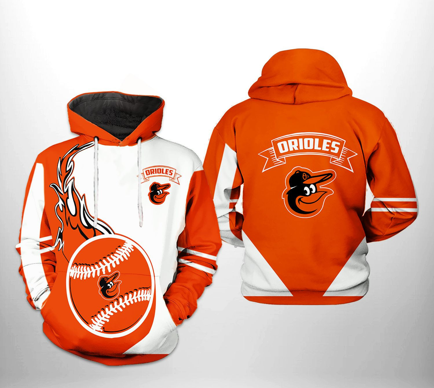 Baltimore Orioles MLB Classic 3D All Over Print Hoodie & Zip Hoodie