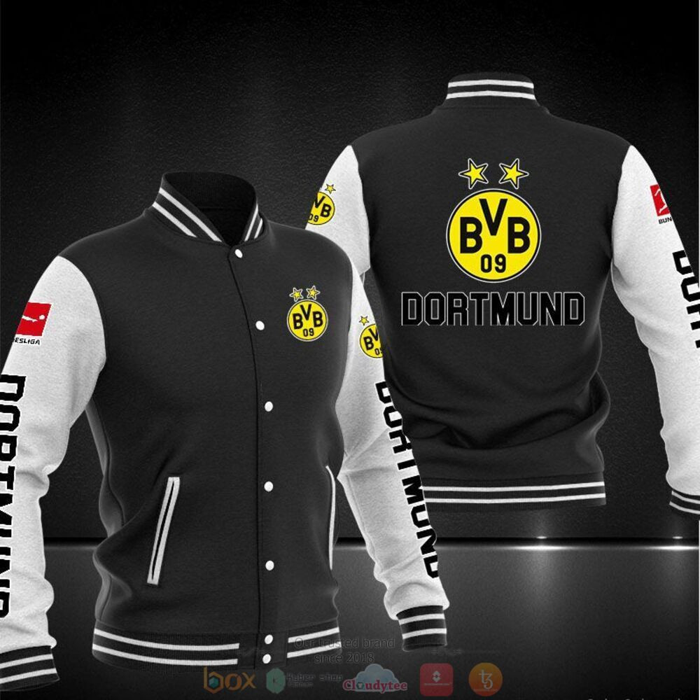 Borussia Dortmund Black Baseball Jacket