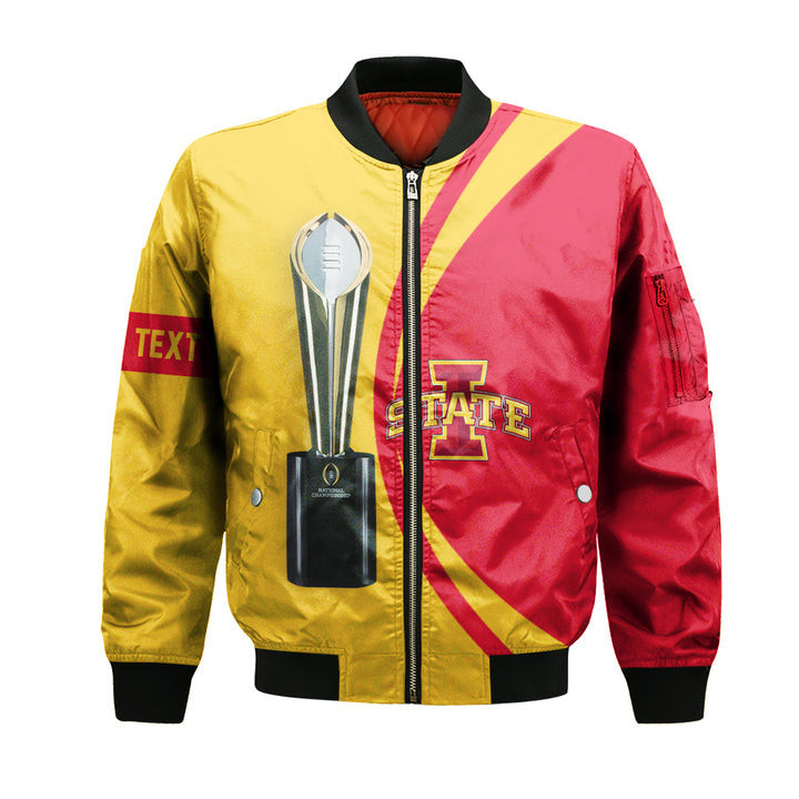 Iowa State Cyclones Custom Text Champions Bomber Jacket