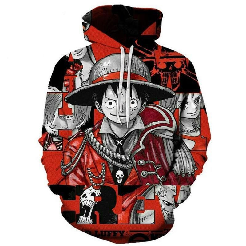 Anime One Piece Over Print 3d Hoodie Zip Hoodie 16