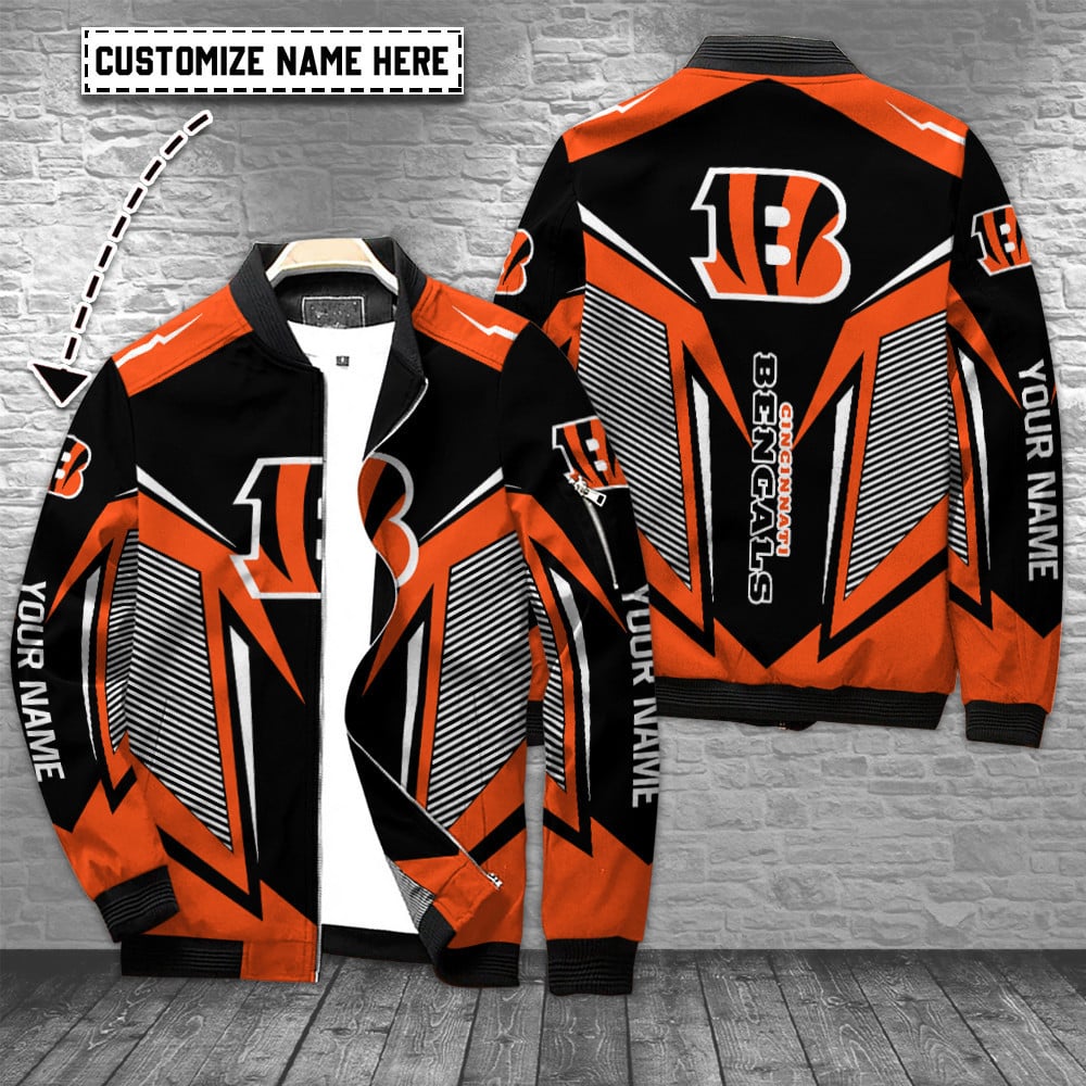 Cincinnati Bengals Personalized Bomber Jacket BG727