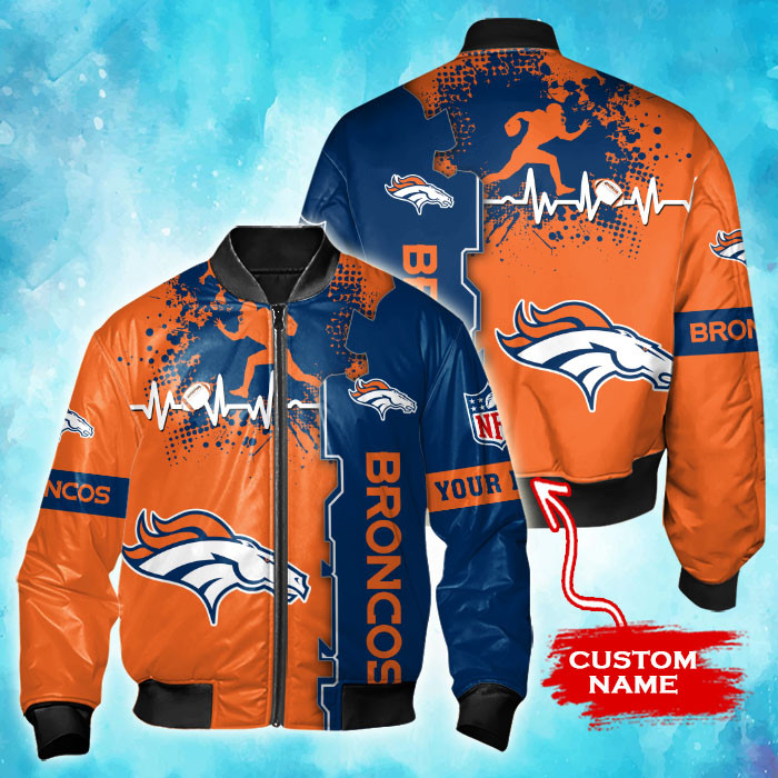Denver Broncos Personalized Thick Bomber Jacket CSBBT151