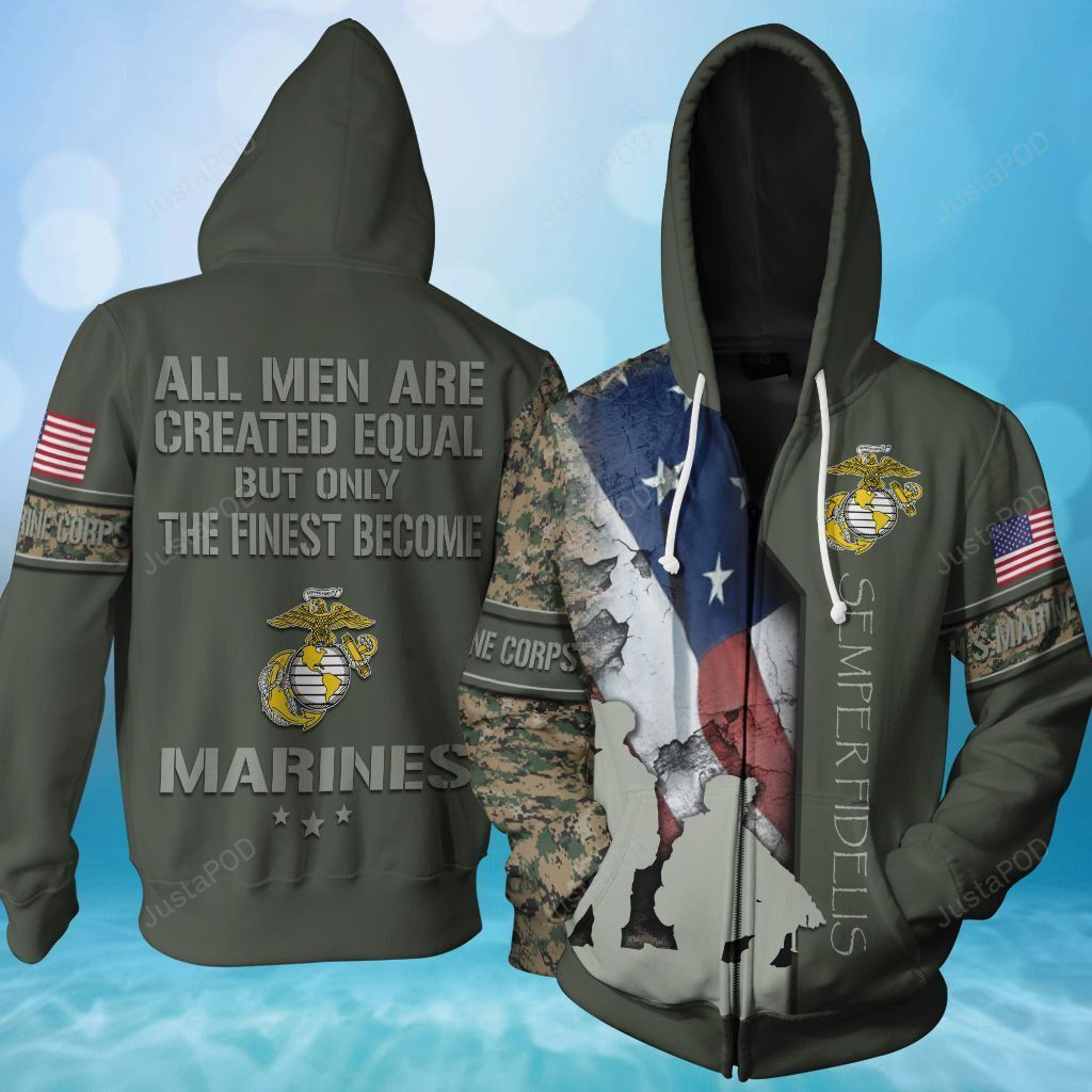 US Marine Corps 3D All Over Print Hoodie & Zip Hoodie