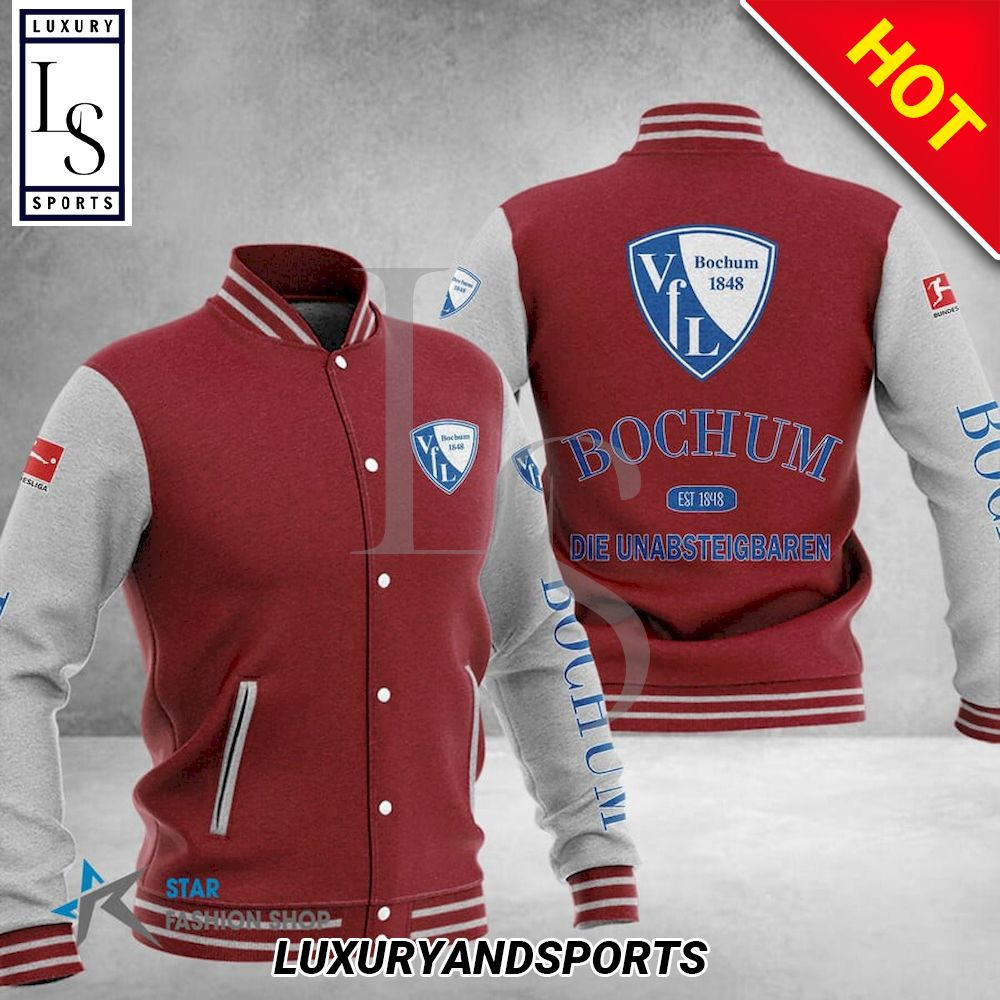 VfL Bochum 1848 Maroon White Baseball Jacket