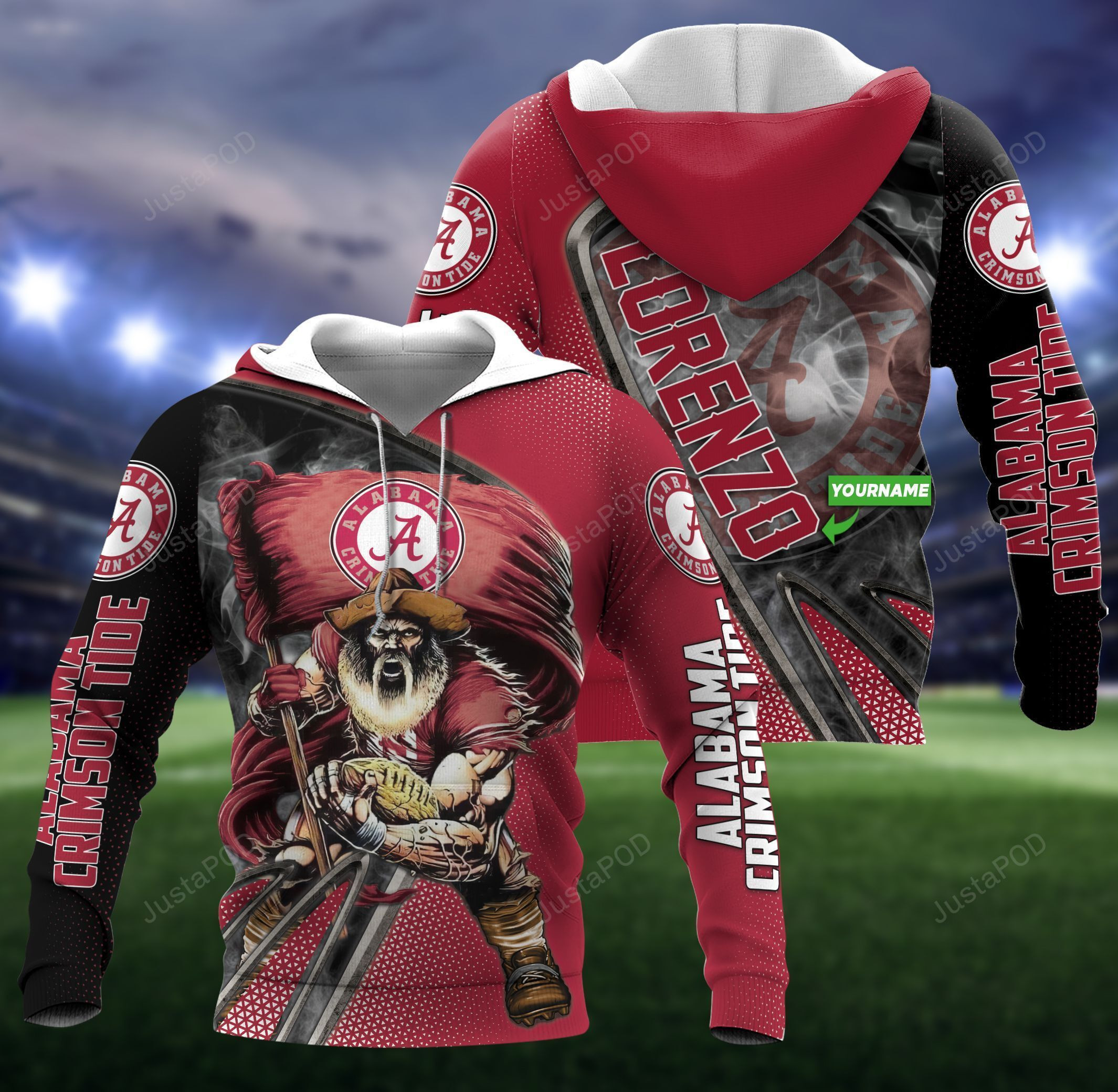 Personalized Alabama Crimson Tide 3D All Over Print Hoodie & Zip Hoodie