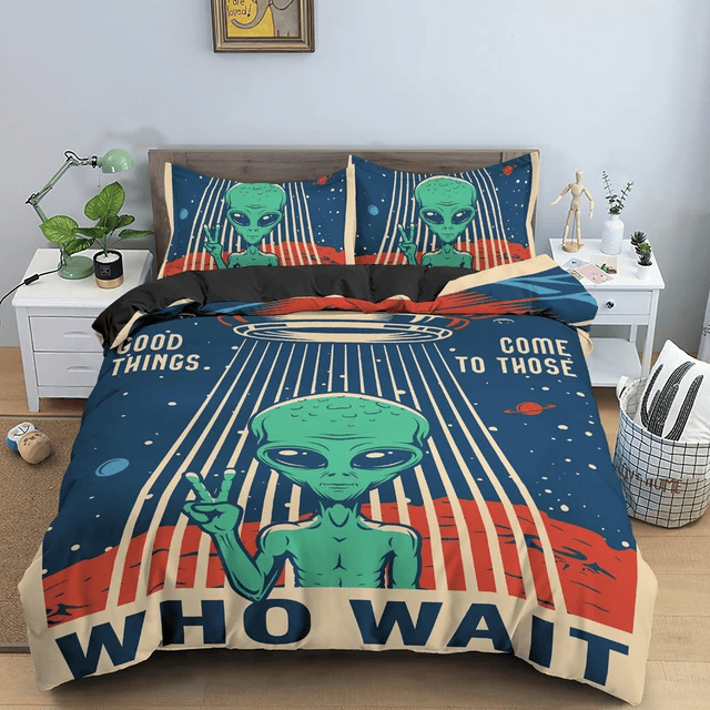 Alien Bedding Set Good Things Come To Those Who Wait Duvet Covers