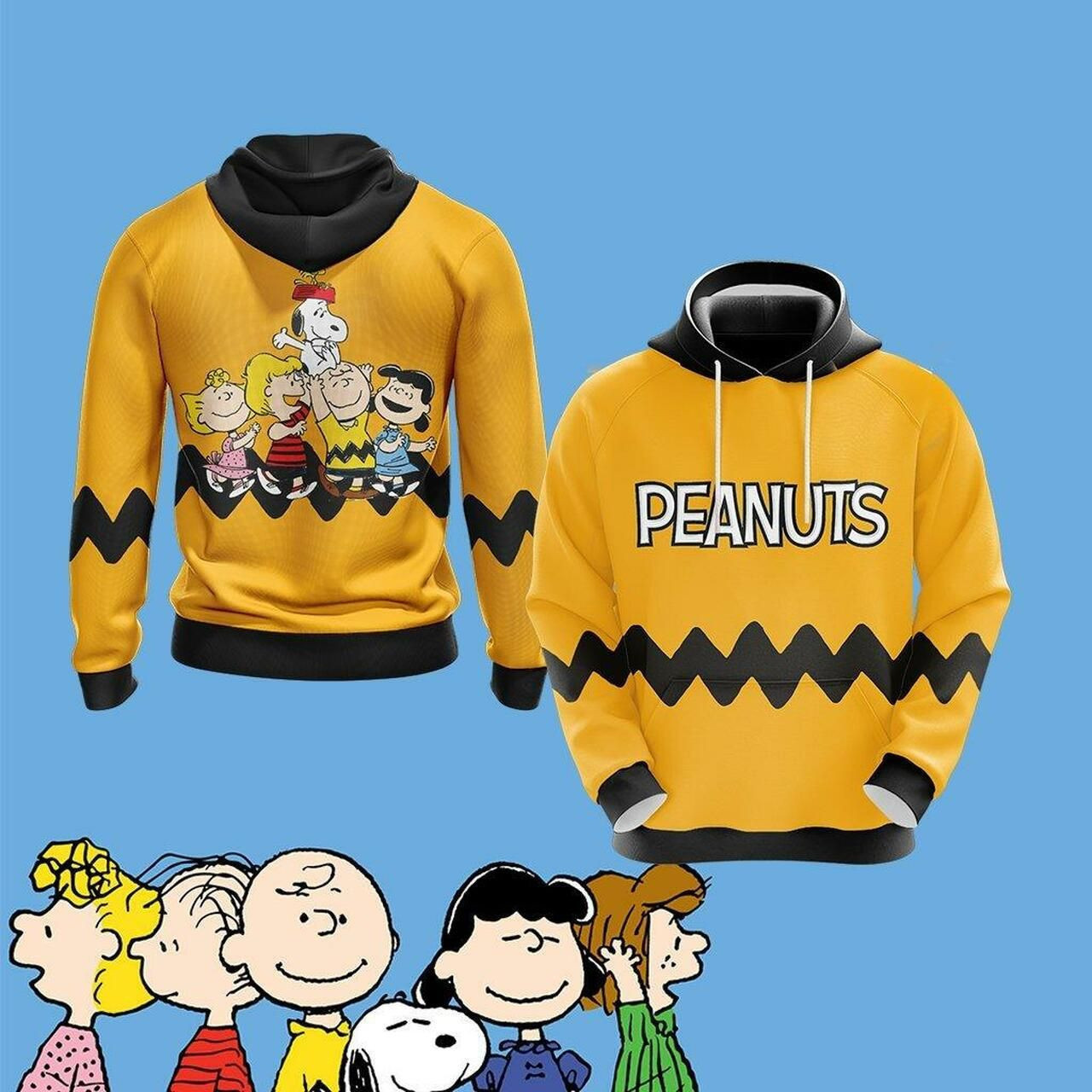 Peanuts Character Unisex 3D All Over Print Hoodie & Zip Hoodie