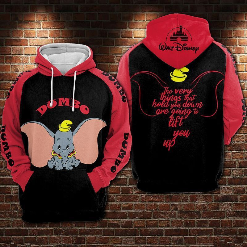 Dumbo Over Print 3d Hoodie Zip Hoodie 59