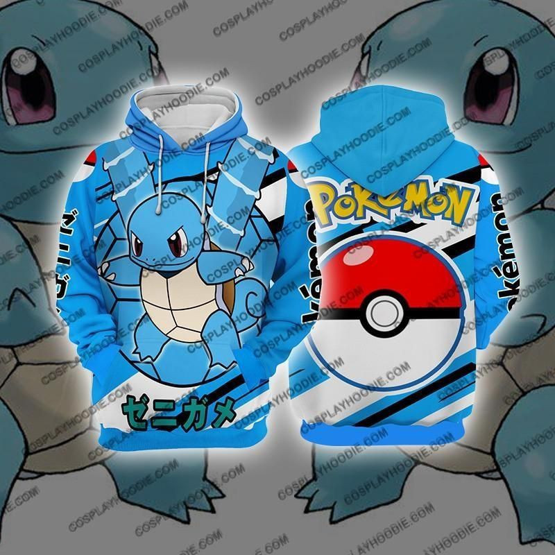 Pokemon Squirtle Cosplay 3D All Over Print Hoodie & Zip Hoodie