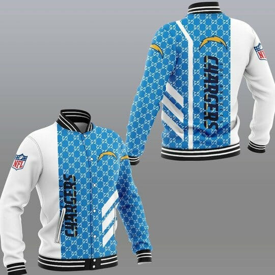 Los Angeles Chargers Powder Blue White Baseball Jacket