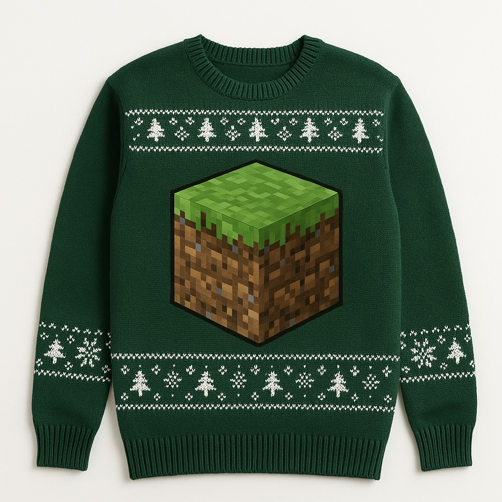 Minecraft Merry Christmas Ugly Sweater 2025