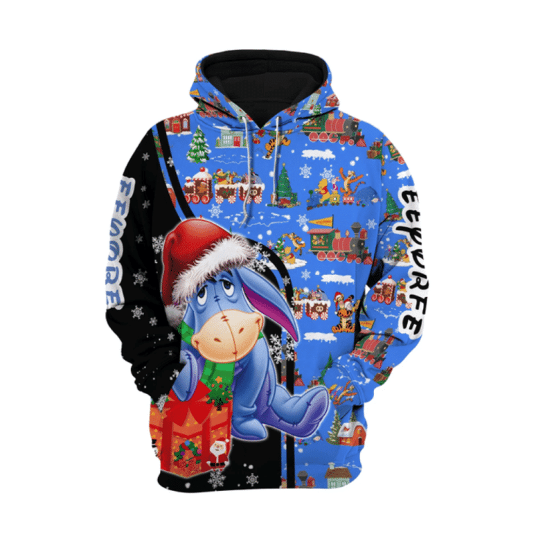 Donkey Winnie The Pooh Christmas 3d Hoodie Zip Hoodie