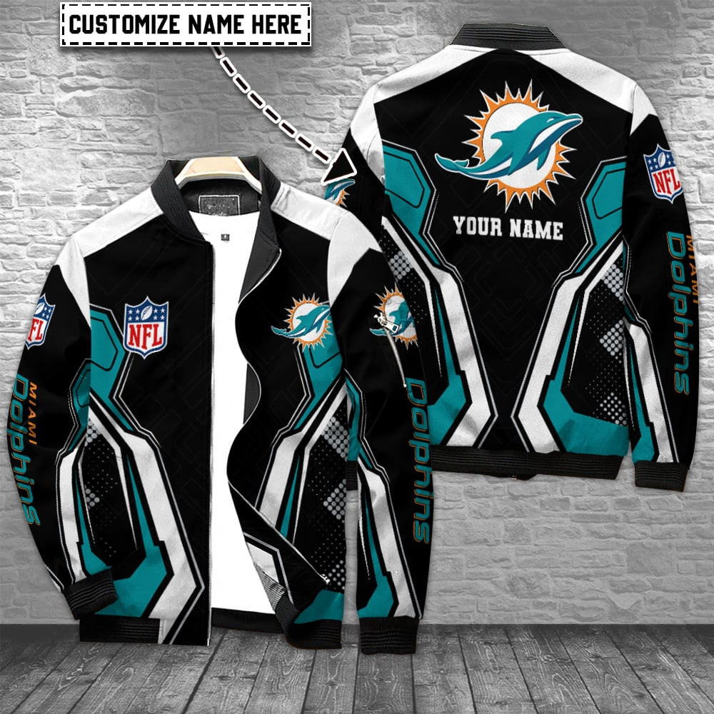 Miami Dolphins Personalized Bomber Jacket BGBBJ960