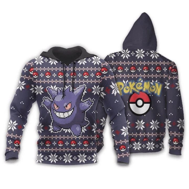 Pokemon Ugly Christmas 3d Hoodie Zip Hoodie