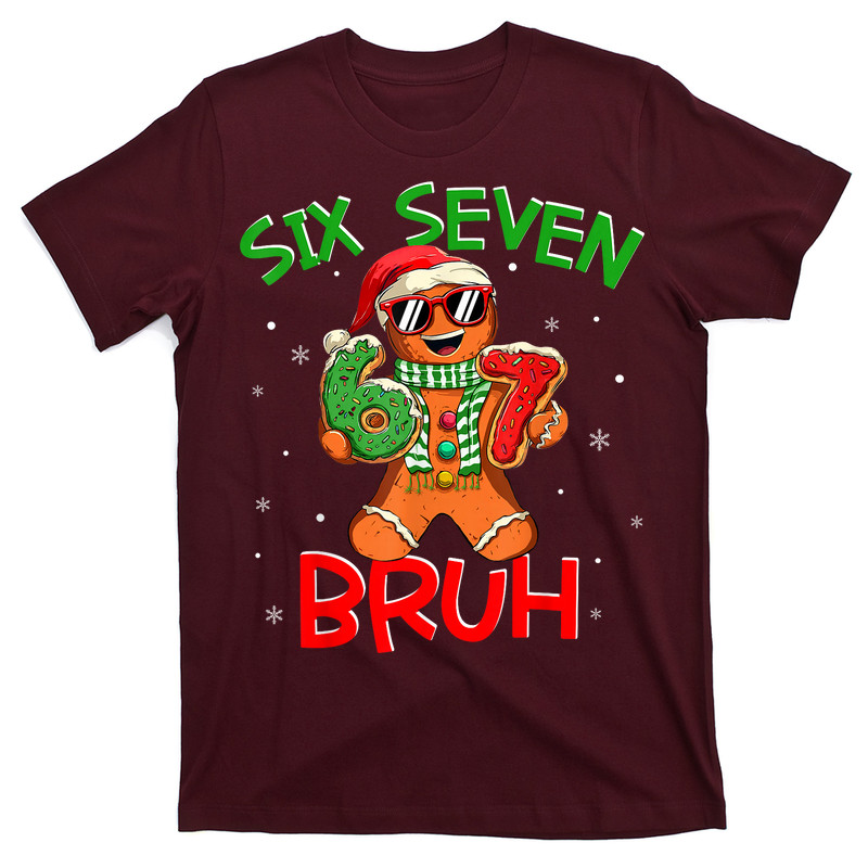 67 Christmas 6 7 Meme Gingerbread Xmas Pajamas T-Shirt