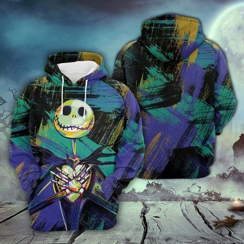Amazing Jack Skellington Over Print 3d Hoodie Zip Hoodie
